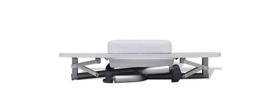 Masa Manichiura cu Aspirator Incorporat si Roti, Alba 9007
