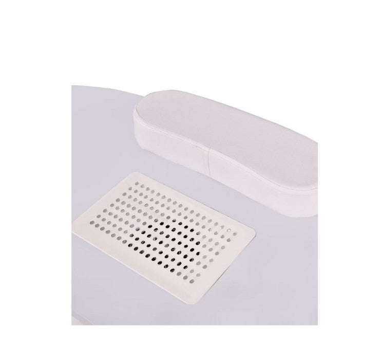 Masa pentru manichiura mobila, cu aspirator incorporat - Alb 9001