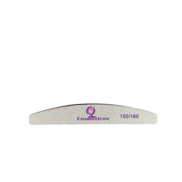 Pila unghii COSMETICOS, semiluna, gri, granulatie 100/180