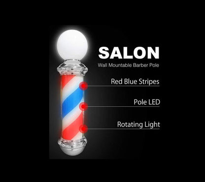 Sigla Barber Shop, Reclama luminoasa frizerie, Barber Pole, 88CM c