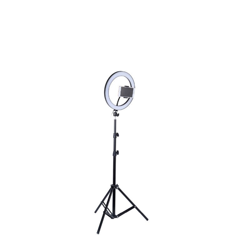 Ring Light, Lampa circulara LED 26cm, cu trepied 210cm, suport telefon