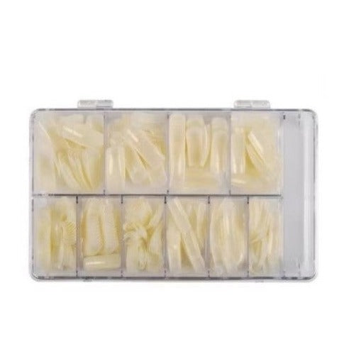 Set profesional 100 buc tipsuri culoare naturala, pentru manichiura unghii false