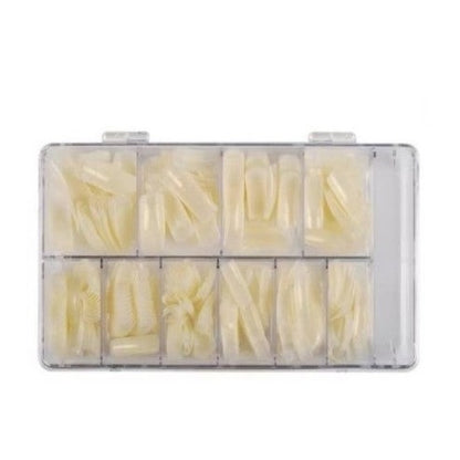 Set profesional 100 buc tipsuri culoare naturala, pentru manichiura unghii false