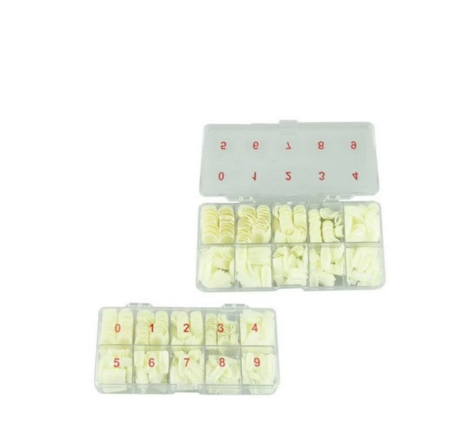 Set profesional 500 buc tipsuri culoare naturala, pentru manichiura unghii false