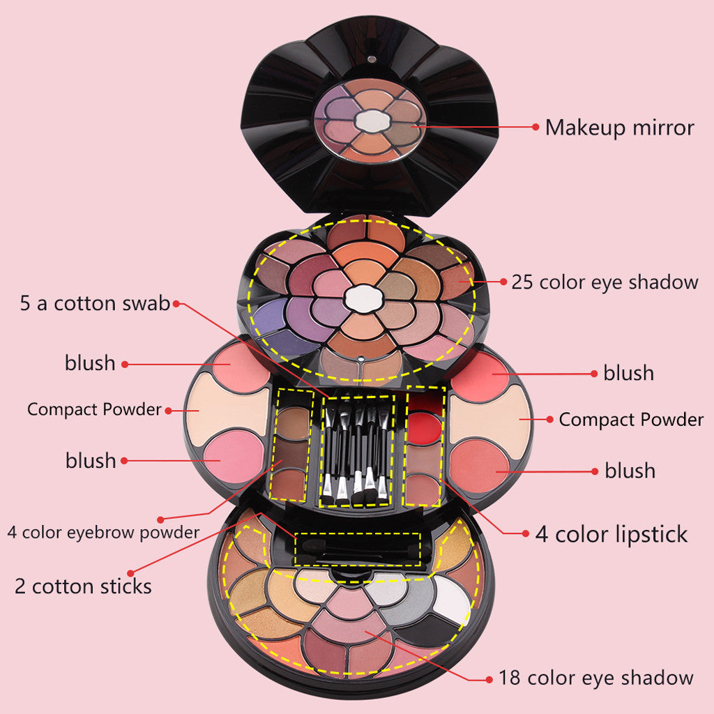 Trusa Make-up Miss Rose, Black Round Flower 7002-360