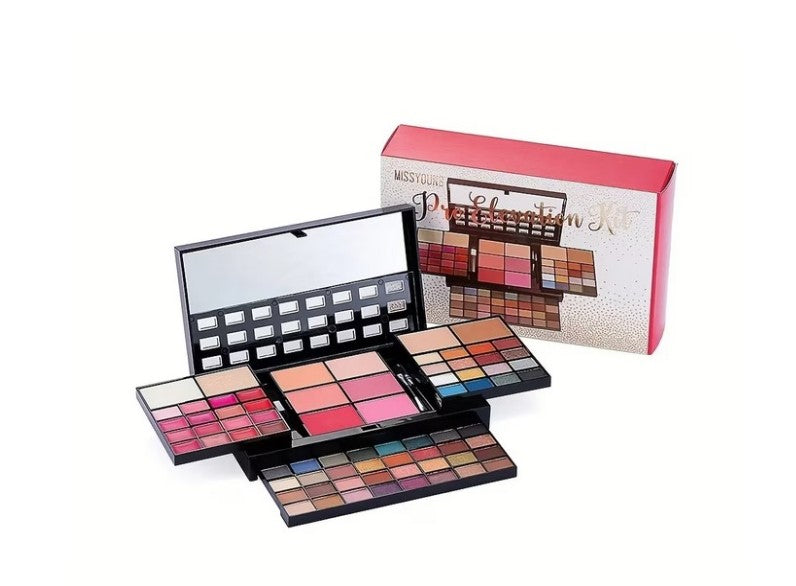 Trusa de machiaj Miss Young, completa, Exclusive Beauty cu 74 culori